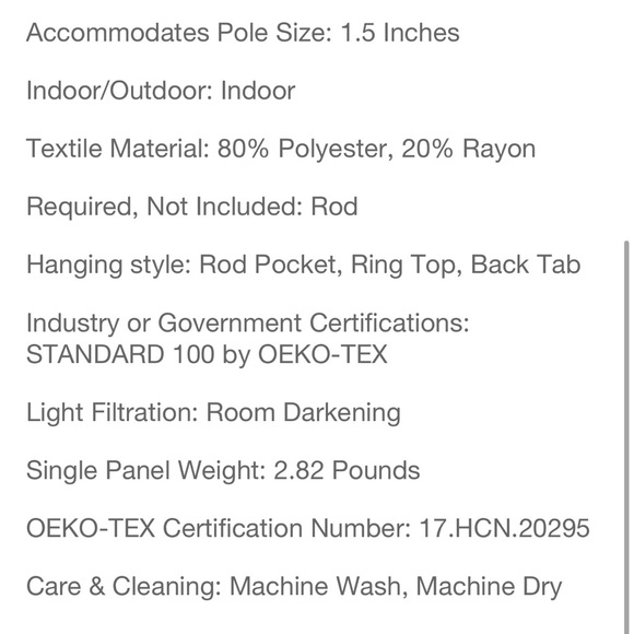 4 panels of 52x84” beige faux silk room darkening drapes - Picture 6 of 7